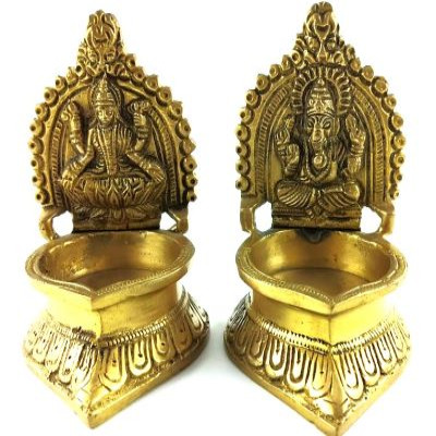 Lakshmi-Ganesh Diya/Oil Lamp.