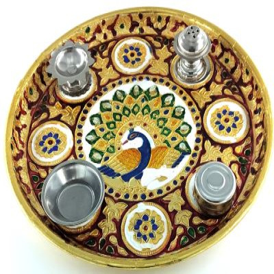 Puja Thali Set Meenakari