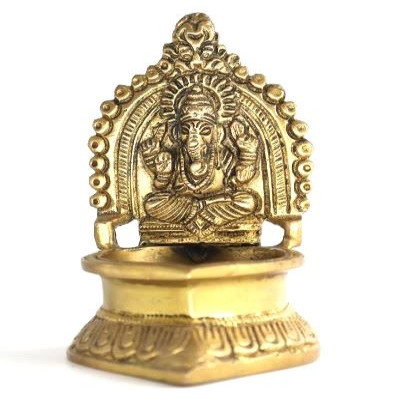 Ganesh Brass Diya/Oil Lamp